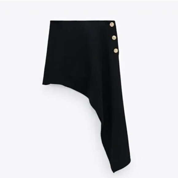 ZARA nwt ASYMMETRIC BUTTON SKIRT - small - Picture 7 of 8